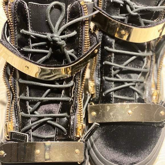 Giuseppe Zanotti Coby velvet hi-top sneakers - Picture 2 of 6